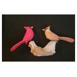 Hand Carved Cardinals