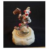 Ron Lee clown figurine with hobby horse