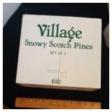 Department 56 Snowy Scotch Pines, set of 3