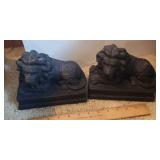 Ceramic Lion bookends