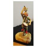 Ron Lee clown figurine -1 man band unicycle