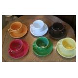 6 Fiesta cup & saucer sets