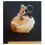 Ron Lee clown figurine "jumping through hoops