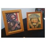 Emmett Kelly Jr framed photo & ceramic tile