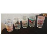 5 Kentucky Derby glasses