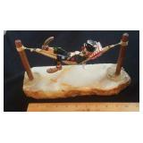 Large Ron Lee clown in hammock 1984