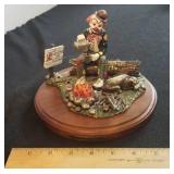Ron Lee clown figure "No Camping or Fishing "