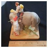 Norman Rockwell  circus figurine Artist signed