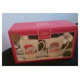 Lenox Christmas "Home for the Holidays" mugs, NIB