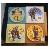 4 Emmett Kelly Jr collector plates