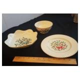 3 pieces of Lenox Holiday