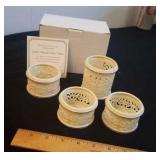 4 Lenox pierced votives