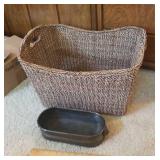 Woven basket & flower pot