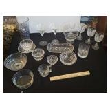 Group of crystal glassware,  18 pieces