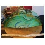 Huge glass centerpiece bowl