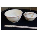Homer-Laughlin Tulip mixing bowl & casserole
