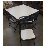 Vintage card table & 4 chairs - like new