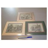 3 David M Pigg limited edition prints