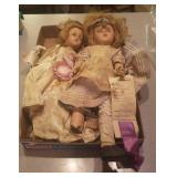 2 vintage dolls , rough condition