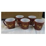 5 Fire King coffee mugs