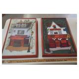 Pair of Mahel French  serigraphs