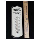 Vintage Morrow Lumber Co thermometer