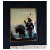 Vintage Western silhouette bubble glass