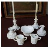 Westmoreland Milk Glass - 7 Pieces