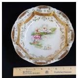 Hand painted 8" water lilies bowl