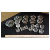 Individual salt cellars, Heisey,  toothpick, bowls