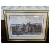 Berry Pickers large framed print