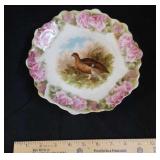 Hand painted game bird 9" plate