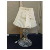 Vintage crystal boudoir lamp & shade