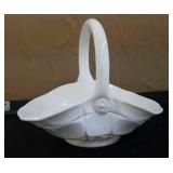 Milk Glass 9" basket, Westmoreland?