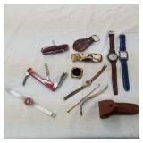 Pocket knives,  watches, etc