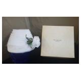 Vintage White lace hat with rose