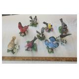 9 Lenox porcelain birds