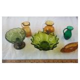 6 pieces vintage glassware