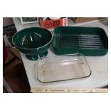 Enamel cookware & Pyrex baking pan
