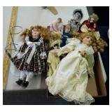 8 porcelain dolls