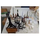 35+ Easels, doll stands, plate holders, etc
