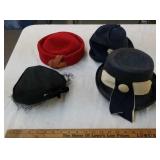 4 vintage ladies hats