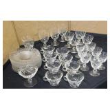 22 pieces of Colony & 14 pieces of stemware