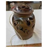Pottery electric lamp