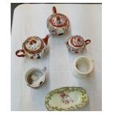 China, shaving mugs, tea set (as is)
