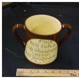 English pottery 2 handled jug
