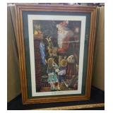Framed Santa Christmas print