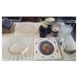 Assorted glassware & decor