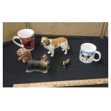 Dog figurines & mugs