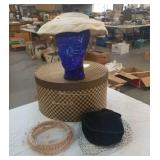 Vintage hats & large H P Wasson hatbox